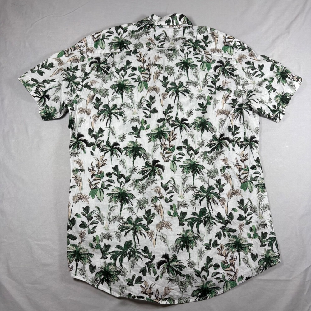 Rodd & Gunn Mens XL Tropical Palm Leaf Button Up Shirt Sports Fit Italian Fabric